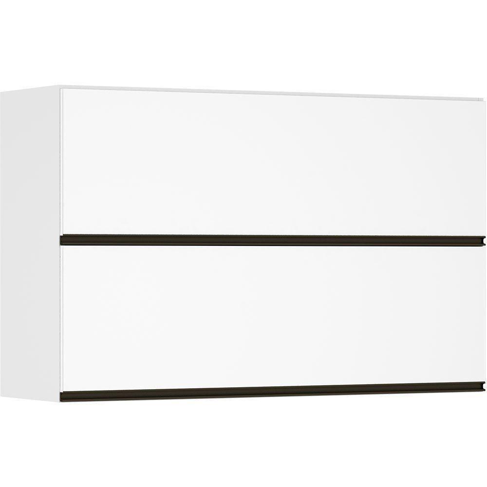 Armário Perola Basculante Duplo 120cm 2 Portas Branco Polar - 1