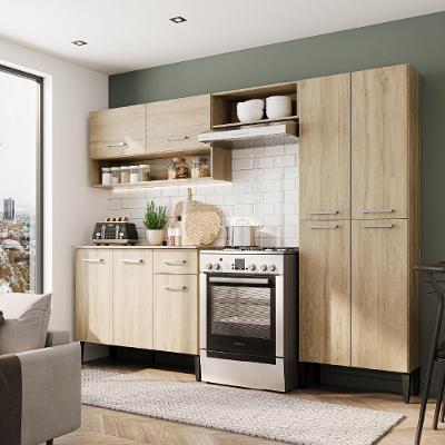 Cozinha Compacta Arizona Classic 4 Portas 1 Gaveta MDF Amadeirado