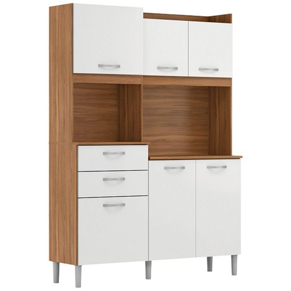 Kit Cozinha Harmonia 6 Portas E 2 Gavetas Touch E Branco - 1