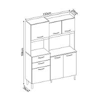 Kit Cozinha Harmonia 6 Portas E 2 Gavetas Touch E Branco - 2