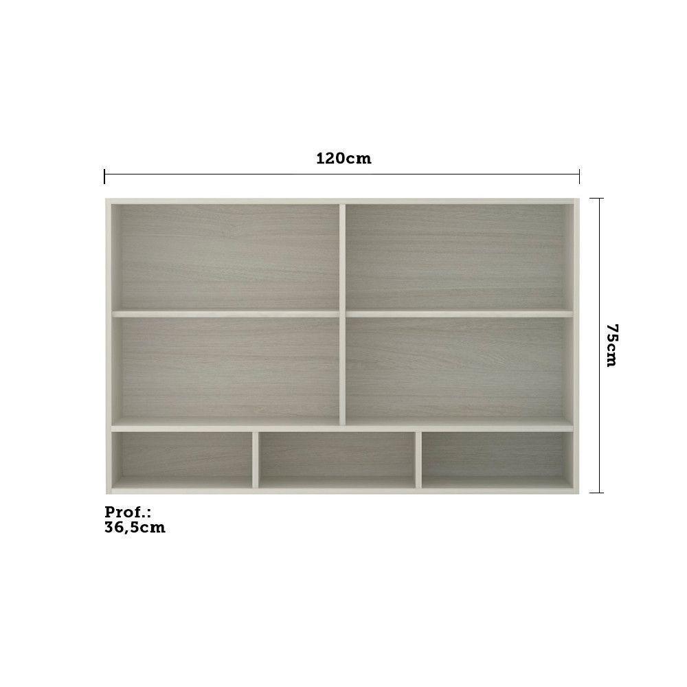 Armário 120cm 2 Portas C/Vidro Reflecta Bronze + Nicho Lis - 3