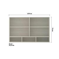 Armário 120cm 2 Portas C/Vidro Reflecta Bronze + Nicho Lis - 3