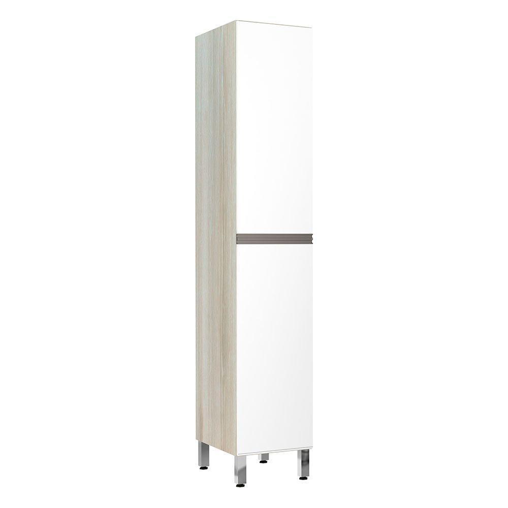 Paneleiro 40Cm 2 Portas Luci Legno Crema Com Branco Polar - 1