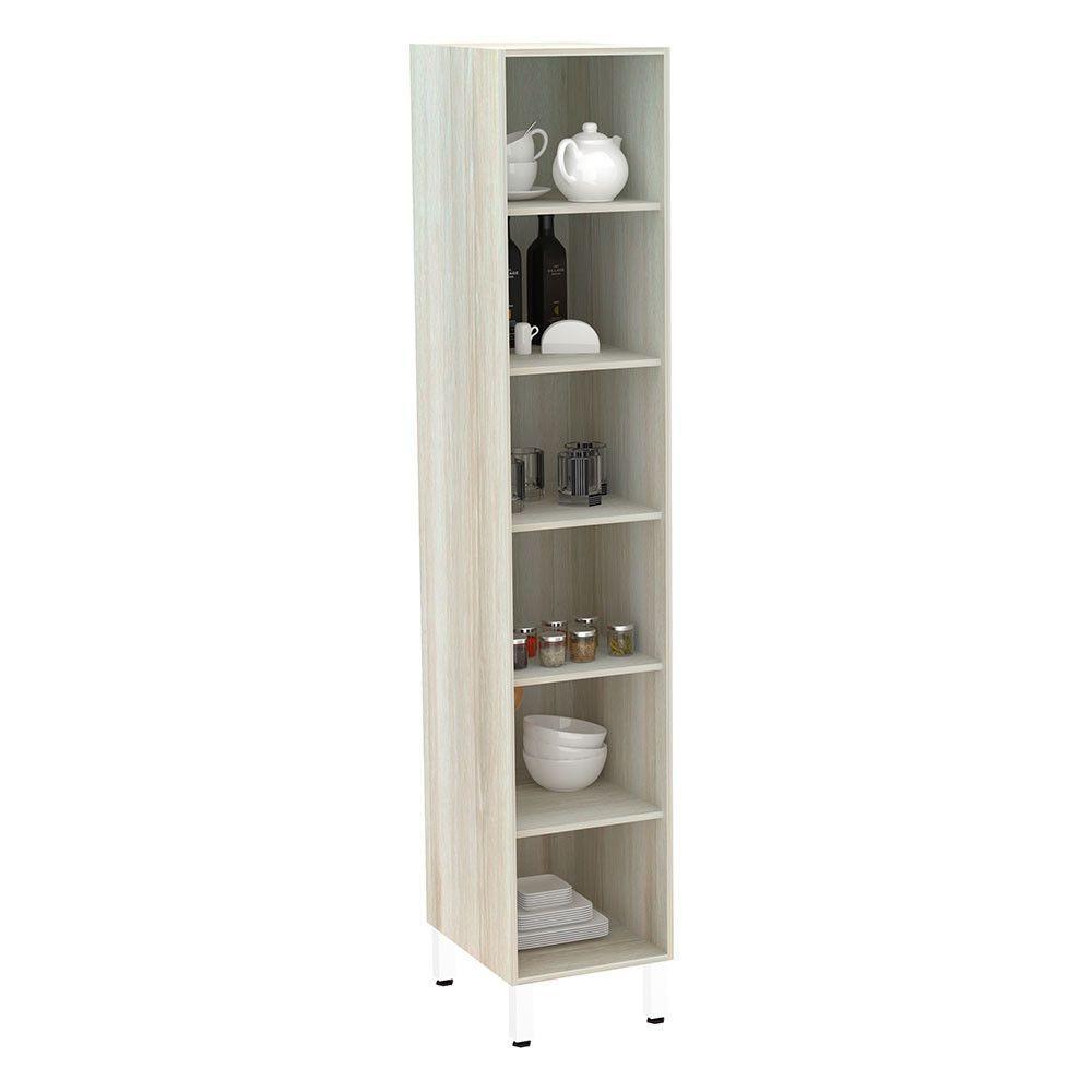 Paneleiro 40Cm 2 Portas Luci Legno Crema Com Branco Polar - 3