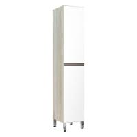 Paneleiro 40Cm 2 Portas Luci Legno Crema Com Branco Polar - 1