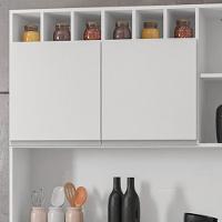 Kit Cozinha Compacta Alice 130Cm Com 6 Portas E 1 Gaveta Branco - Desk Design