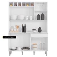Kit Cozinha Compacta Alice 130Cm Com 6 Portas E 1 Gaveta Branco - Desk Design - 9