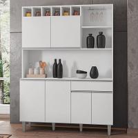 Kit Cozinha Compacta Alice 130Cm Com 6 Portas E 1 Gaveta Branco - Desk Design - 11