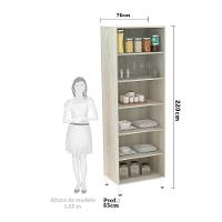 Paneleiro 70Cm Duplo Luci Legno Crema Com Cinza Puro - 2