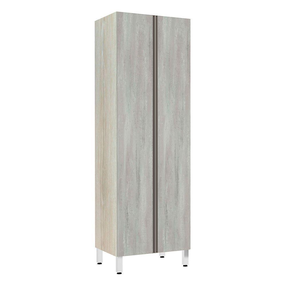 Paneleiro 70Cm Duplo 2 Portas Luci Legno Crema Com Concreto - 1