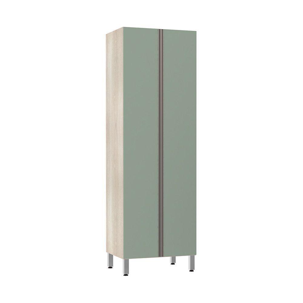 Paneleiro 70Cm Duplo Luci Legno Crema Com Verde Jade - 1