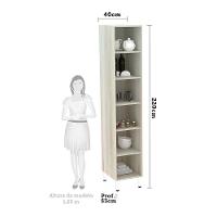 Paneleiro 40Cm 2 Portas Luci Legno Crema Com Cinza Puro - 5