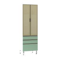 Paneleiro Torre 70Cm Bronze Pérola Branco Com Verde Jade - 1