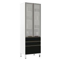 Paneleiro Torre 70Cm Prata Pérola Branco Com Preto Txt - 1