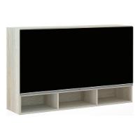 Armário 120cm 2 Portas C/Nicho Lis Legno Crema C/Preto - 1