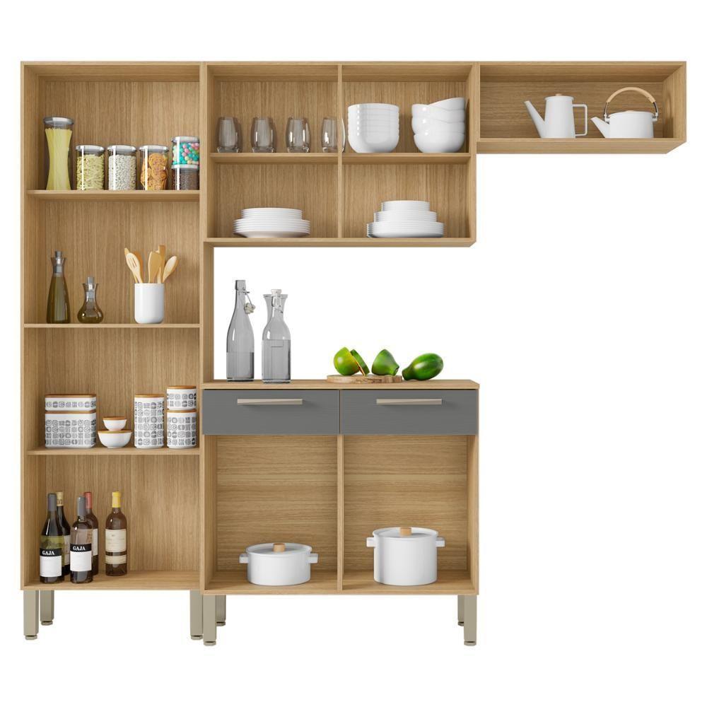 Cozinha Completa Compacta 10 Portas E 2 Gavetas Freijó - 3