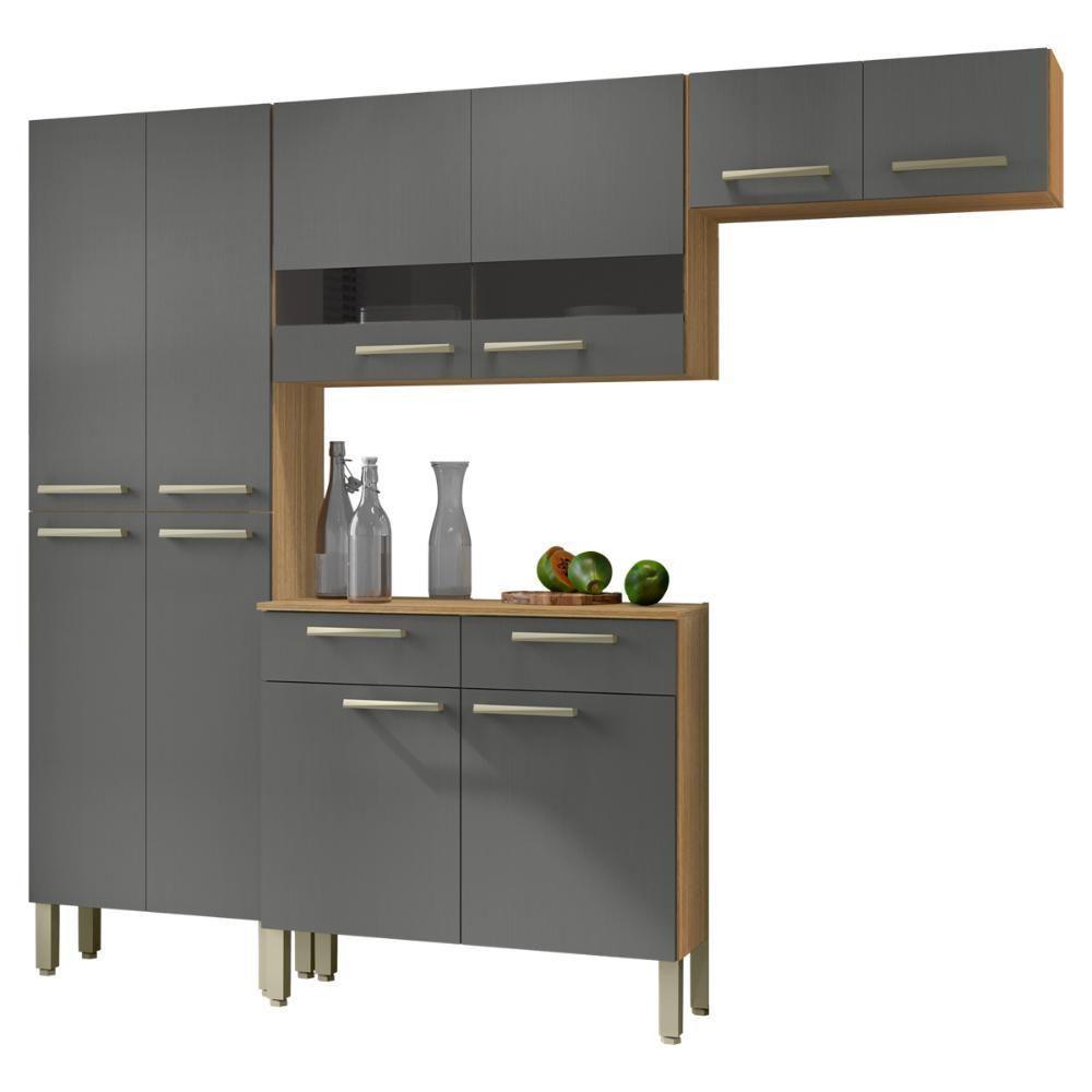 Cozinha Completa Compacta 10 Portas E 2 Gavetas Freijó - 4