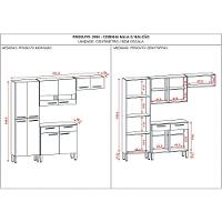 Cozinha Completa Compacta 10 Portas E 2 Gavetas Freijó - 2