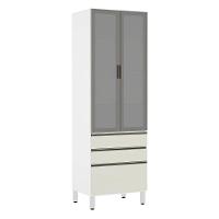 Paneleiro Torre 70Cm Prata Pérola Branco Com Kashmir - 1