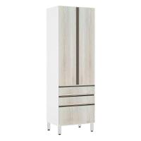 Paneleiro Torre 70Cm E Pérola Branco Com Legno Crema - 1