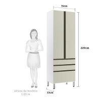 Paneleiro Torre 70Cm E Pérola Branco Com Kashmir - 2