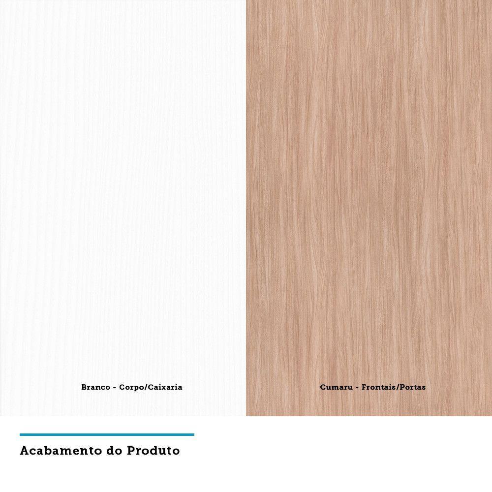 Paneleiro Torre 70Cm E Pérola Branco Com Cumaru - 2