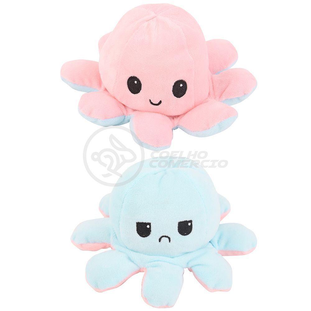 Polvo Reversível De Pelúcia 2 Em 1 Tiktok Rosa E Azul - 3