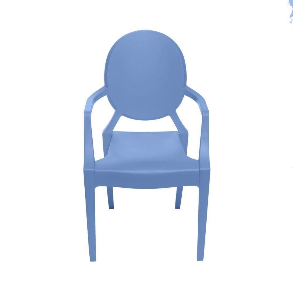 Cadeira Infantil Com Braço Invisible Louis Ghost Azul Polipropileno - 2