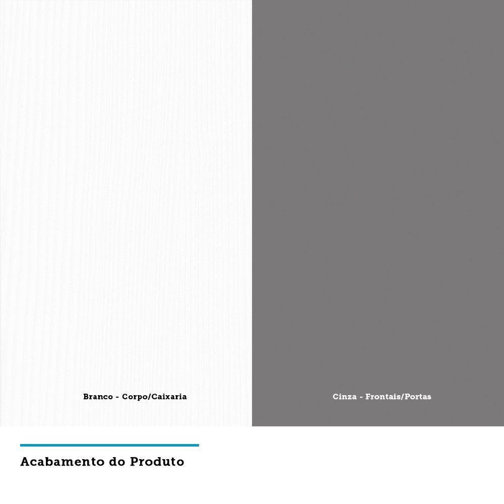 Paneleiro Torre 70Cm Bronze Pérola Branco Com Cinza Puro - 2