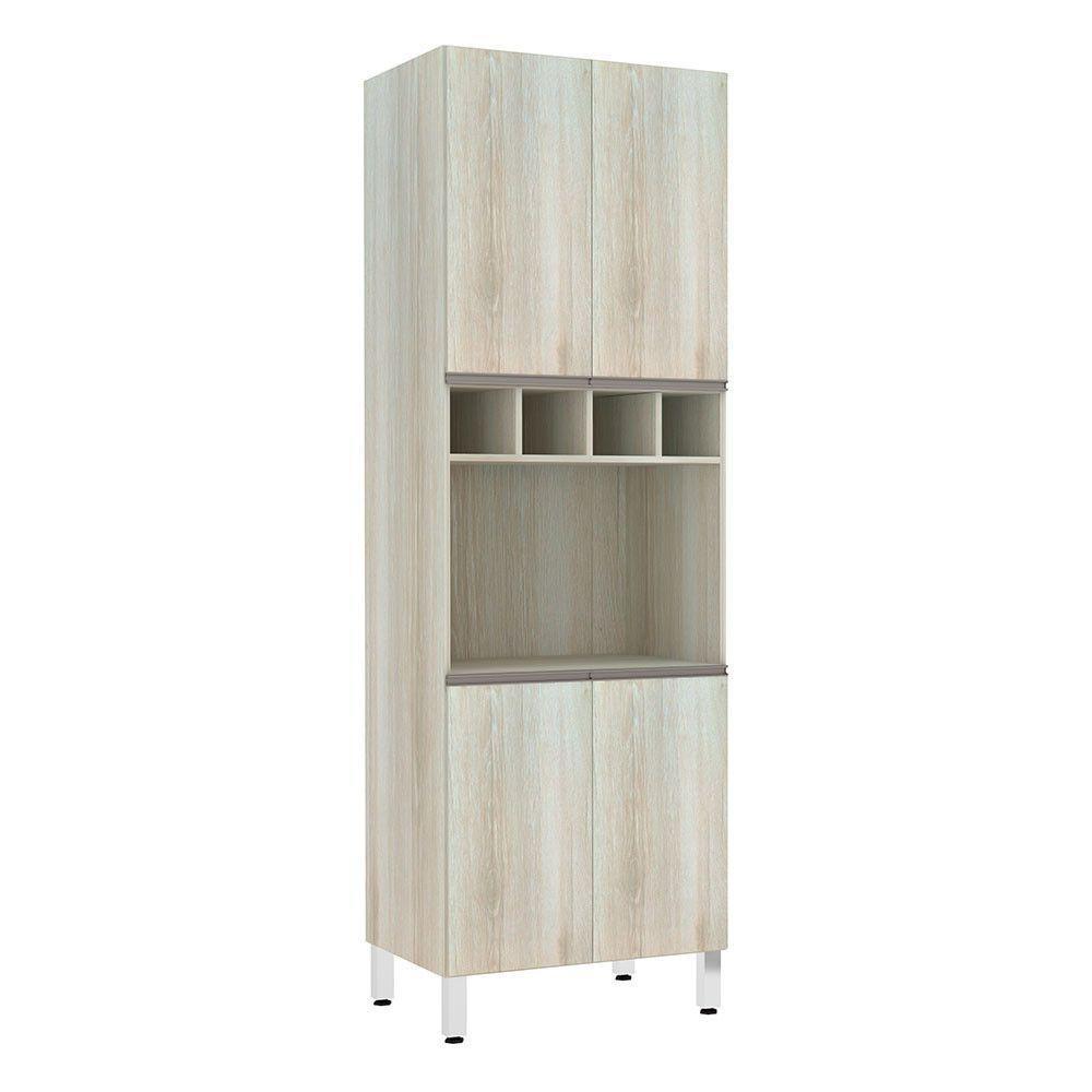 Paneleiro C/ Nicho De Microondas 70Cm E 1 Nicho Luci Legno C - 1