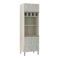 Paneleiro 70 Cm Duplo Nicho Luci Legno Crema Com Concreto - 1