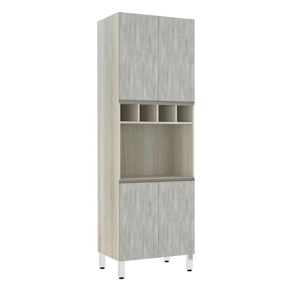 Paneleiro C/ Nicho De Microondas 70Cm E 1 Nicho Luci Legno C - 1