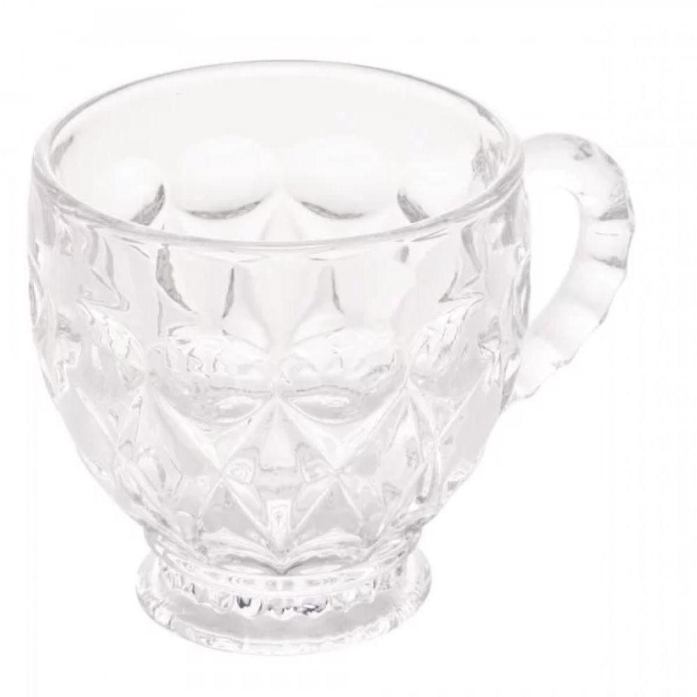 Jogo De 6 Xicaras De Cafe Capuccino Cristal Lile 200ml Lyor - 4