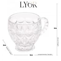 Jogo De 6 Xicaras De Cafe Capuccino Cristal Lile 200ml Lyor