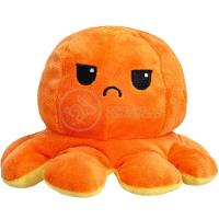 Polvo Reversível De Pelúcia 2 Em 1 Tiktok Laranja E Amarelo - 7