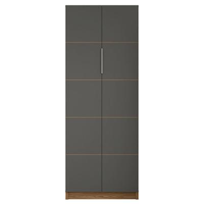 Armário Alto Escritório 2 Portas Cubic Cinza - Caemmun