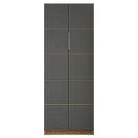 Armário Alto Escritório 2 Portas Cubic Cinza - Caemmun - 1