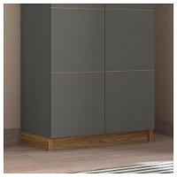 Armário Alto Escritório 2 Portas Cubic Cinza - Caemmun - 3