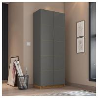 Armário Alto Escritório 2 Portas Cubic Cinza - Caemmun