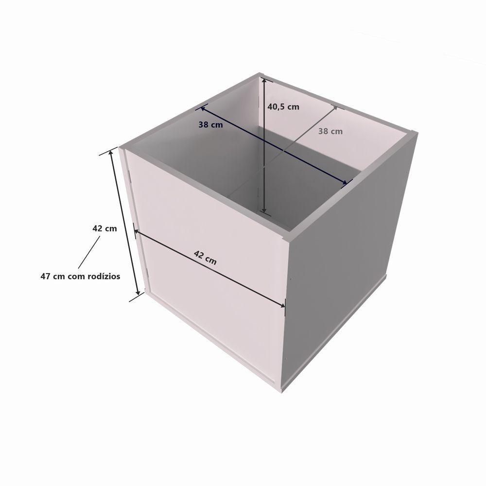 Mesa Com Organizadores Analú 100% Mdf Quarto Brinquedos - 2