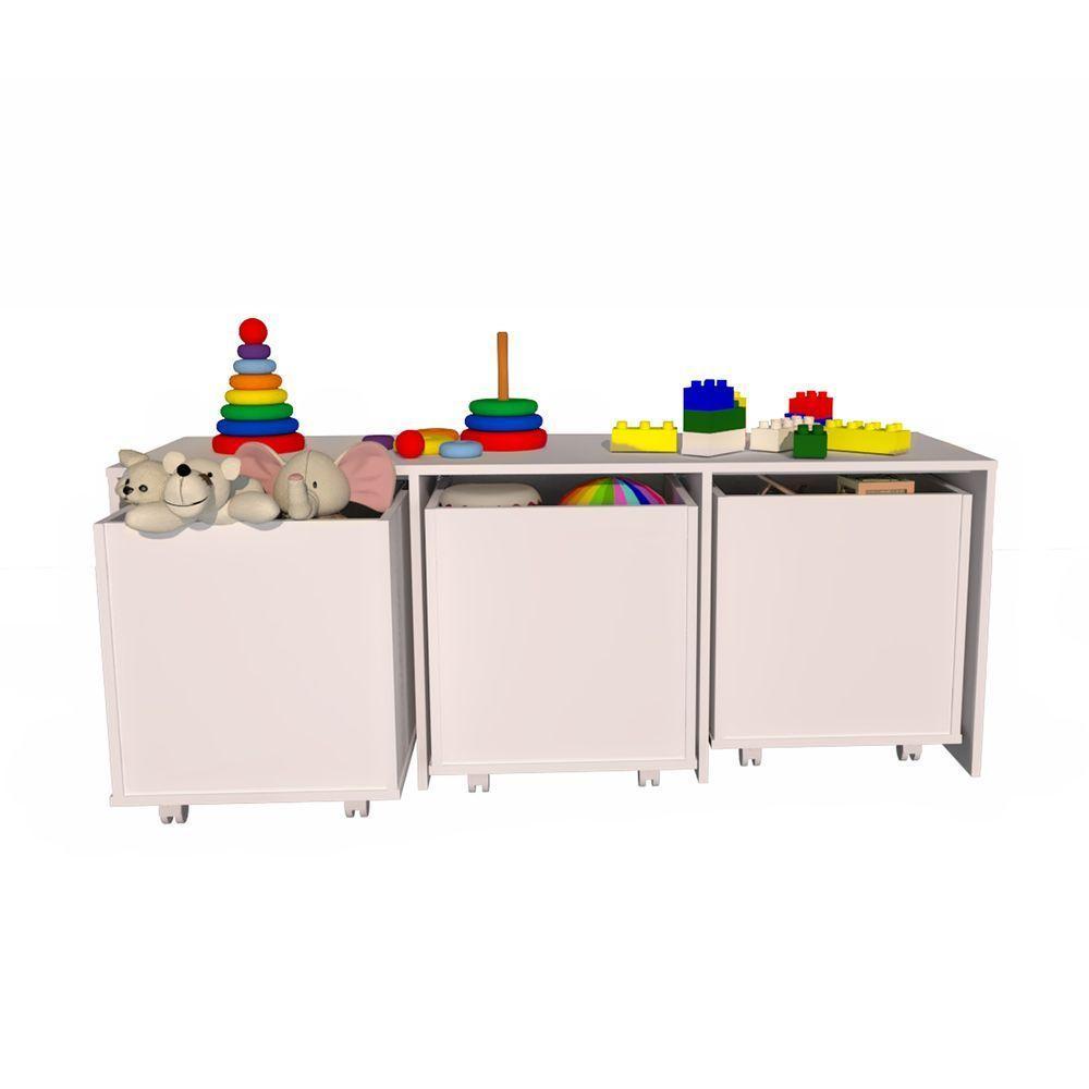Mesa Com Organizadores Analú 100% Mdf Quarto Brinquedos - 5