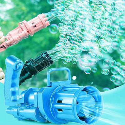 Máquina Elétrica Brinquedo Lança Bolhas Sabão Azul