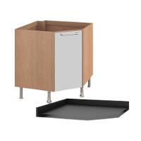 Balcão Ditália Aspen Canto C/ Tampo Carv/branco Cd-106 - 1