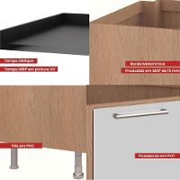 Balcão Ditália Aspen Canto C/ Tampo Carv/branco Cd-106 - 5