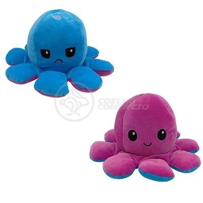 Polvo Reversível Feliz E Bravo 2 Em 1 Macio Azul E Roxo