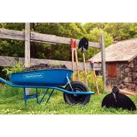 Carrinho De Mão Caçamba Rasa Metálica Azul 50 L, Braço Metálico E Pneu Com Câmara - 3