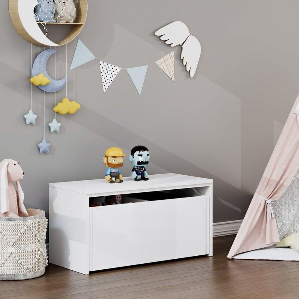 Mesa Organizadora Com Baú Para Brinquedos Gregory 100% Mdf - 1