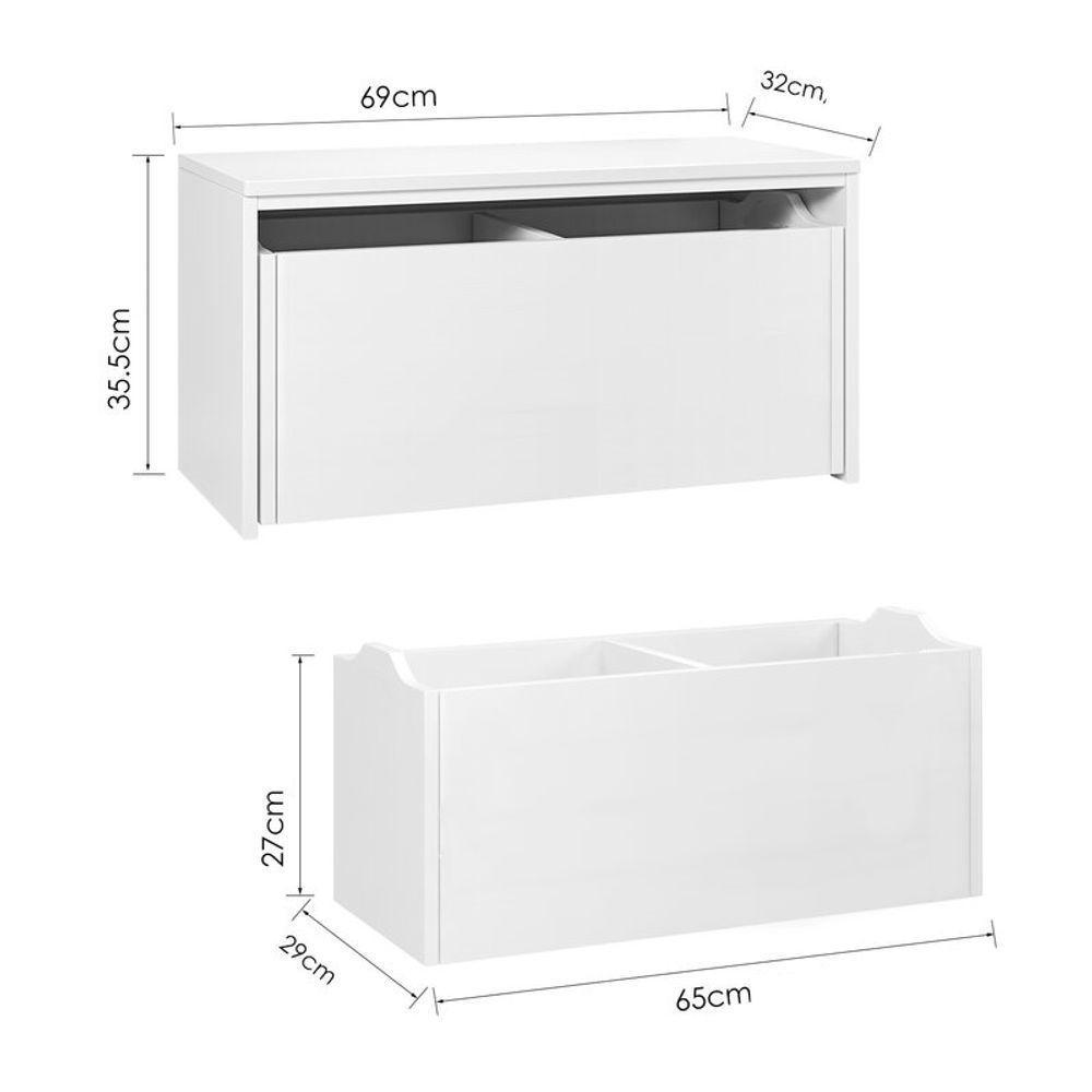 Mesa Organizadora Com Baú Para Brinquedos Gregory 100% Mdf - 2