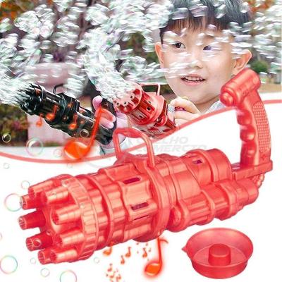 Máquina Elétrica Brinquedo Lança Bolhas Sabão Vermelho