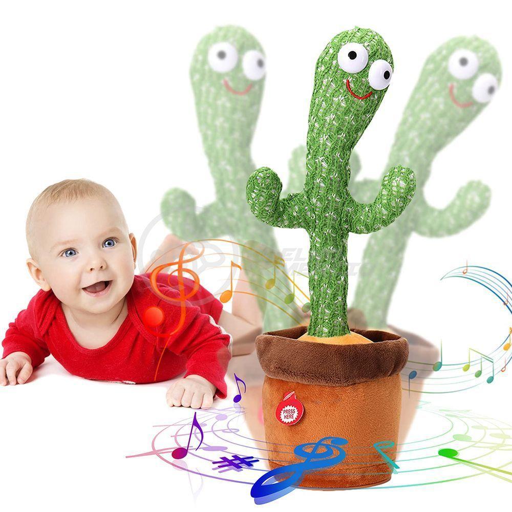 Brinquedo Cacto Dançante Pelúcia 120 Músicas Fala Repete Usb - 2